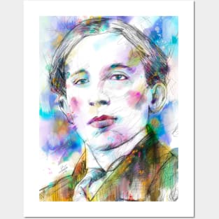 PAUL ELUARD watercolor portrait Posters and Art